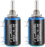 XYWHPGV 3.3K Ohm Potentiometer Pots Adjustable Resistors Wire Wound Multi Turn Precision, 2pcs(0367b fac1d 54f4d 57d5c 5fc6f 4eb75