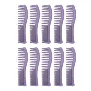 10Pcs Hair Comb Fine And Wide Tooth Ergonomic Handle Wheat Straw Hair Styling