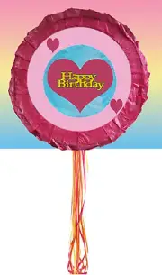 HEART Party Pinata Piñata Decoration birthday games pull string stick CORAZON
