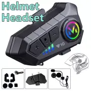 Motorcycle Helmet Speakers V5.3 Bluetooth Headset Wireless Helmet Headphone AU