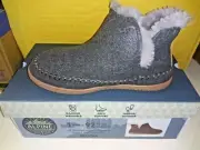 Men's Alpine by Dearfoams Brixen Bootie Slippers Dark Heather Gray Size S 7/8