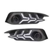 LED Daytime Running Light for Honda Civic 2016-2018, 3 Color DRL Driving Fog Lamp Amber Turn Signal Black