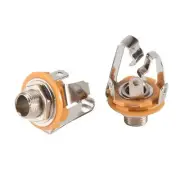 2Pcs 1/4 inch 6.35Mm Stereo Input Jack Plug Socket For Electric Guitar Bass2254