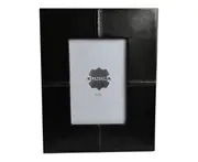 Leather Photo Frame (6x4 Inches) - Black