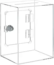 Clear Piggy Bank for Adults & Acrylic Lockable Money Box with Key Coins Saving Cash Containers Birthday