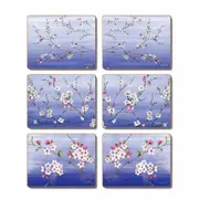 Country Kitchen Blossoms Cinnamon Cork Backed Coasters Set 6