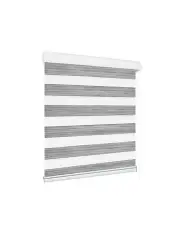 [Marlow] Blackout Zebra Roller Blind Curtains 60x210cm in Grey