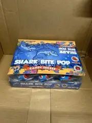 Shark Bottle Pop Novelty Toy Assorted Flavor Lollipops 12 count Exp 6/25