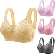 [Generic] Back Less Bra Size Cotton Underwire Comfortable Women Underwear Erotic Bra Pack of Sports Bras