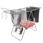 Clothes Drying Rack Portable Laundry Rack Collapsible Clothes Stand, Silver