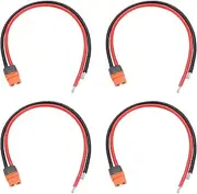 VGOL 4PCS XT60i Plug Female with Sheath Housing Connector Cable Length 300mm XT60 Pigtail 12AWG Cable for RC Car Quadcopter and Boat Battery Electric Bikes