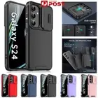 For Samsung S25 S24 S23 S22 S21 Ultra Plus Shockproof Case Sliding Camera Cover