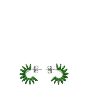 Ring earrings One size Green