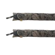 2x Belle Fig Tree Slim Cotton Draught Stopper 90cm Doorstop Decor Dark Slate