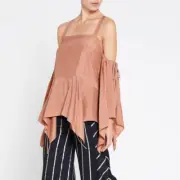 NWT RRP $395 Sass & Bide THE GREAT ESTATE Silk Top Size 38 8 Free Post