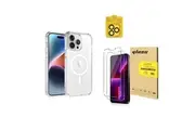Orco iPhone Transparent MagSafe Magnetic Protection Package (MagSafe Clear Case x1 + Screen Protector x2 + Lens Protector x1)