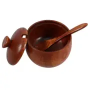 Seasoning Jar with Spoon Small Sugar Bowl Salt Containers for Countertop