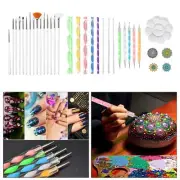 33pcs/set Mandala Dotting Tools Painting Stencils DIY Stone Embossing Starter
