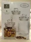 NEW! Glass Kitchen Countertop Food Storage Jars Containers Pantry Organization