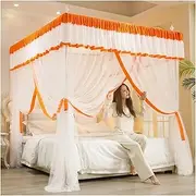 Bed Canopy Mosquito Net for 1.5m/5ft Bed, High Density Mesh Bed Curtain, Bedroom Decor Luxury Bed Canopy (Color : Style 4, Size : 150x200x200cm)