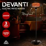 Devanti 2000W Electric Portable Outdoor Patio Strip Heater Halogen Heating 25 m2