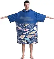 Changing Robe Swimming Towel, Beach Towel Wrap Adult, Quick-Drying Changeable Beach Bathrobe, Bath Towel Diving Cloak Water Sports Sport Robe (Color : Blue, Size : One Size)
