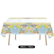 Let the Adventure Begin Travel around World Theme Plastic Tablecloth Table Cover 180cm x 108cm - Kids Birthday Party Tableware