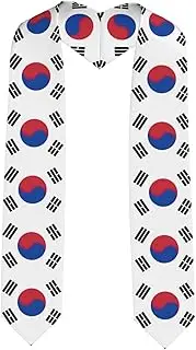 [EdWal] Flag of Republic of Korea print Graduation Stole and Sash Class for Unisex Adult Honor Stole Honor Stole of 2025