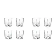 8pc Everclear Tritan Plastic Tumbler Party Cup Drinkware Set 350ml Clear