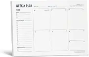 Two Tumbleweeds Weekly Planner Pad - 6x9" with To Do List, Daily Schedule, and Habit Tracker