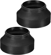 uxcell 72mm Camera Lens Hood, 2Pcs Rubber Collapsible Lens Protector Anti-Reflection Blocks Excess Sunlight to Reduce Lens Flare and Glare, Enhance Camera Photography and Video, Black
