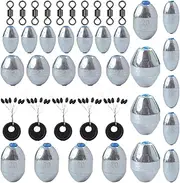 Weights for Fishing, Sinkers for Fishing Wire, Creative Egg Shaped Weights Drop Casting for Freshwater Saltwater Bass Accessories