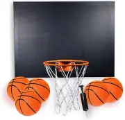 CALIKIWIPROS Mini Basketball Hoop Set Pro League Decorative Solid Wood Wall Moun