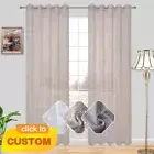 3 Colors Lace Sheer Eyelet Curtain 165 x 220 cm Polyester for Bedroom Window AU