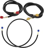 GLEAVI Car Air Conditioner Repair Kit 3 Short Fittings Charging Hoses Universal Fit for Marine Outboard and Boat Use
