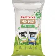 Healtheries Potato Stix Fun Mix Multipack Chips Kids Lunchbox Snacks 20g x 12 pack