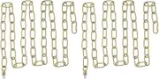 uxcell 6 Ft Light Fixture Chain, 2 Set Lighting Chain Metal Looping Link with Quick Link Screw Lock Connectors Up to 110 lbs for Pendant Lights Chandeliers Swag Lights, Bronze