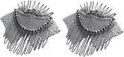 ULDIGI 2pcs White Shoulder Epaulets Tassel Decor Elegant Fringe Epauletts for Dress Pin Back for Performance
