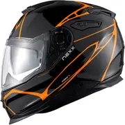 Nexx Y.100 B-Side, full face helmet , color: Black/Orange , size: XL
