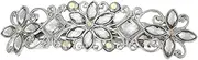 FRCOLOR Rhinestone Hair Clip Hair Side Combs for Women Rhinestone Double Hair Clip Vintage Hairbrush Tail U Shaped Hair Barrettes Hair Pin Hairpins Floral Hair Clip Zinc Alloy Silver