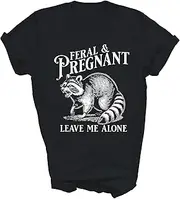 [Generic] Mom to Be Feral and Pregnant Raccoon Mother Mommy Unisex Shirt for Men Women Gift