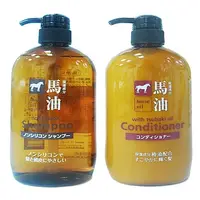 在飛比找PChome24h購物優惠-日本馬油洗髮乳-1入/椿花馬油潤髮乳-1入組