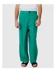[Justin Cassin] Cyber Loose Fit Trousers in Green