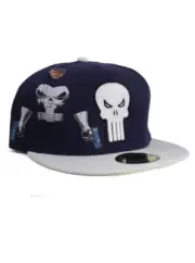 New Era Punisher 59fifty Custom Fitted Hat Size 7 1/2 Purple Marvel Comics NWT