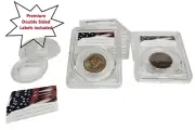 8-Pack Premium Acrylic Coin Slab Holder with 26mm Ring for US Small Dollars etc