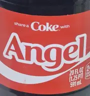 Share a Coke with Angel 2025 Personalized Gift Coca~Cola Bottle 20oz