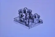 Hold N Storage Pull-Out Rollout Single Drawer Cabinet Organizer 14" x 17"