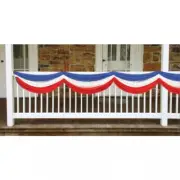 Patriotic 4th of July Fabric Bunting with Adjustable Drawstrings 70" Decorations