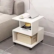 End Tables, Small Bedside Side Table for Home Decor, Modern Nesting Tables Nightstands for Living Room, Bedroom, Balcony (Color : White)