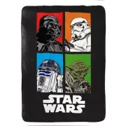 Disney's Star Wars HUGE Twin Blanket Throw 62" x 90" Light Side And Dark Side